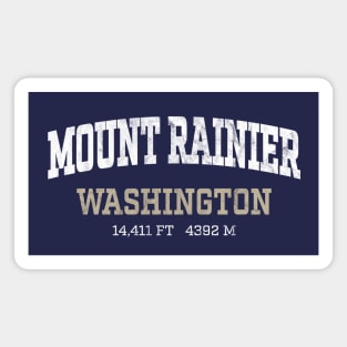 Mount Rainier Washington 14er White Vintage Arch Magnet